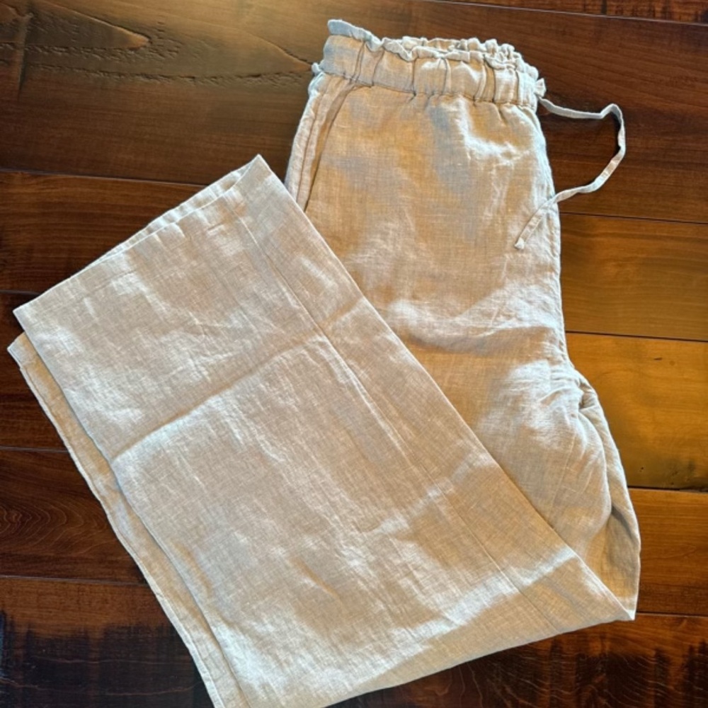Petite Soleil pant in linen - Color Flax